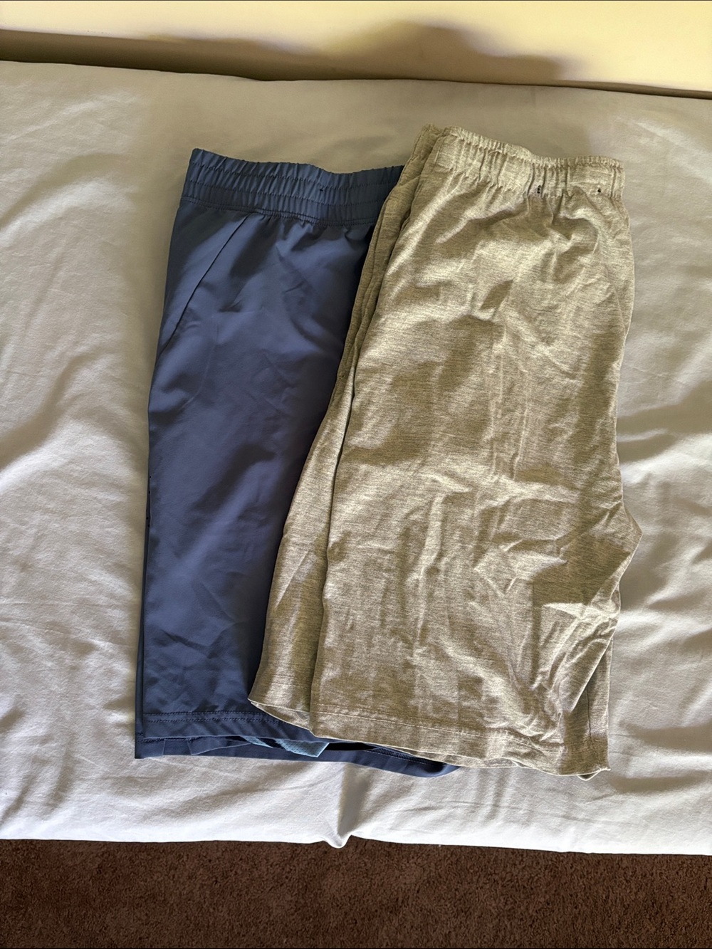 Athletic Works Men's Athletic Shorts - Navy and Light Gray